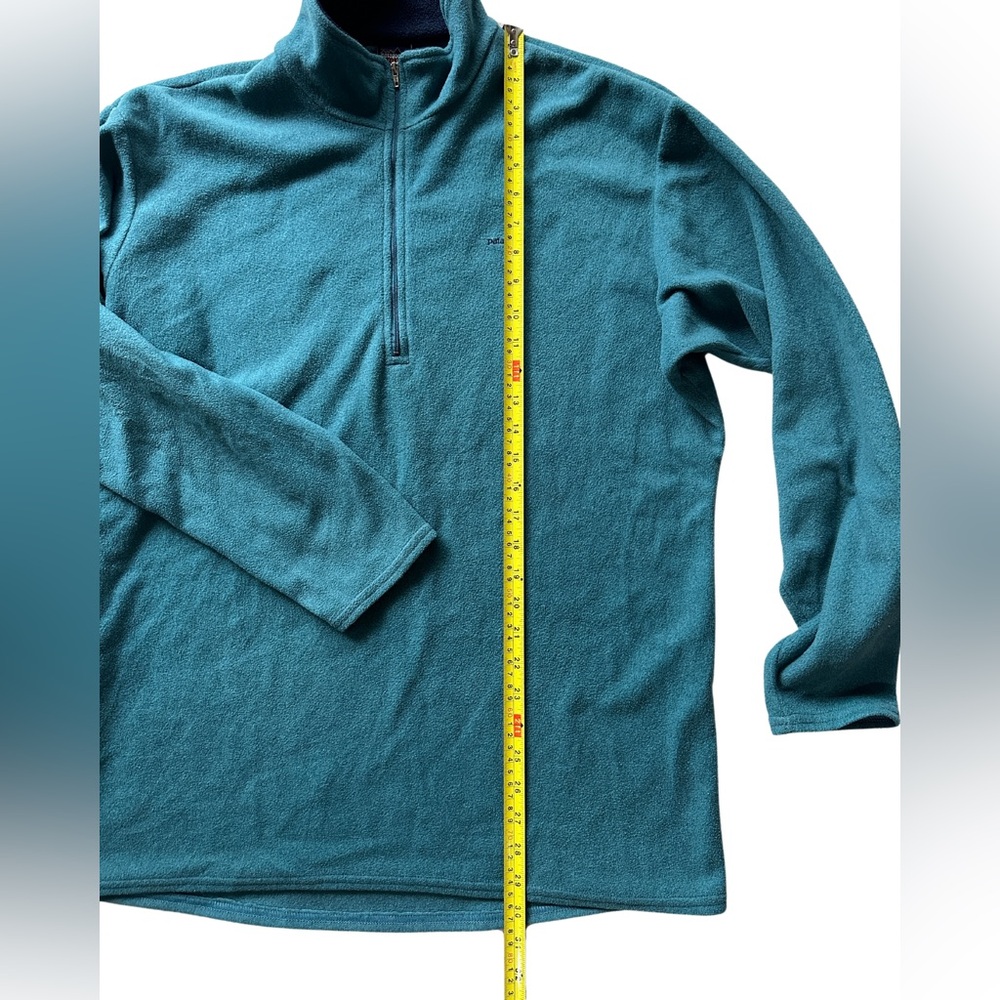 Vintage Patagonia Sweater XL Teal Capilene Fleece Quarter Zip USA 1/4 Pullover - Picture 3 of 9